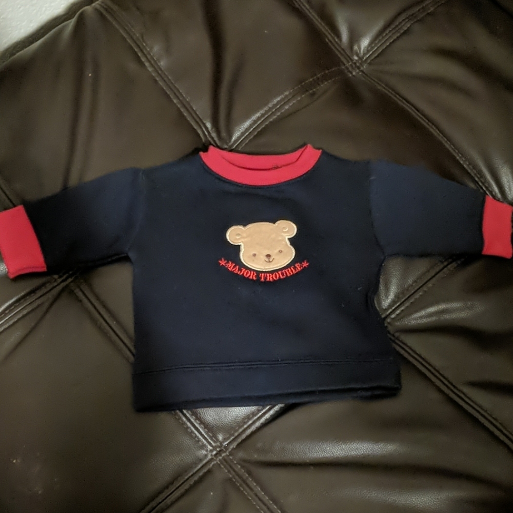 Major trouble sweatshirt three to six months